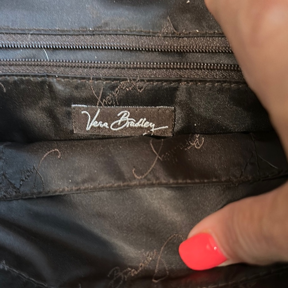 Vera Bradley brown Tote with Silver Hardware - Picture 2 of 3